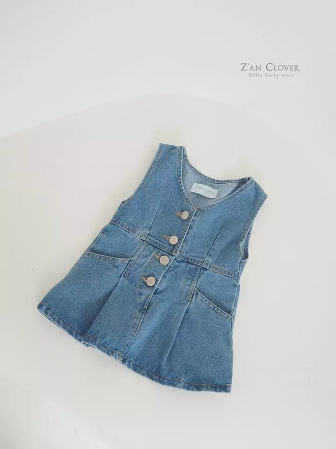 Denim Pocket and Button Jumper