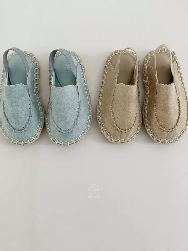 Denim Sling Back Shoes