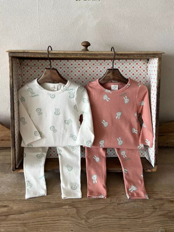 Hug Rabbit Pajamas - Ivory
