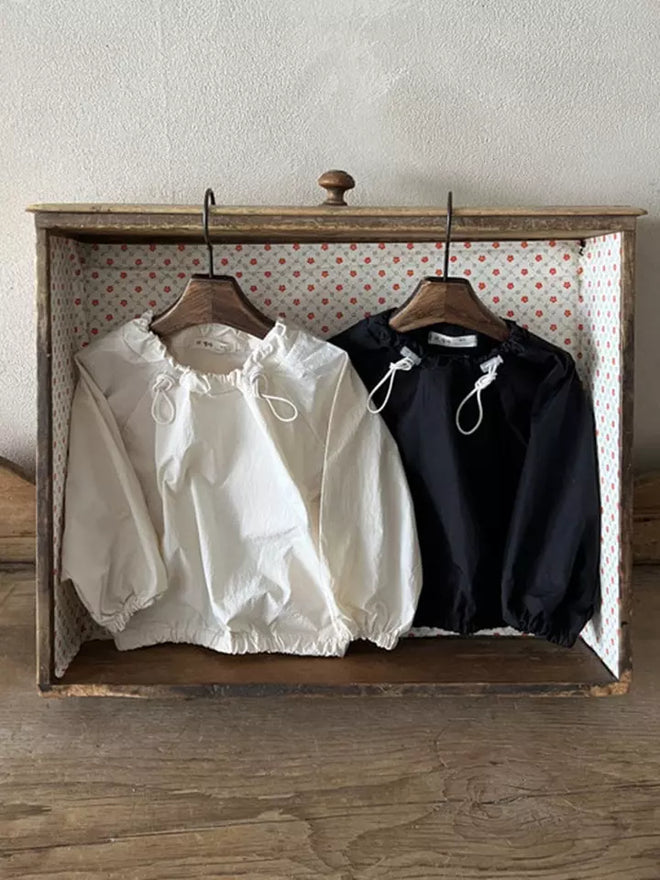 Pull String Top - Ivory