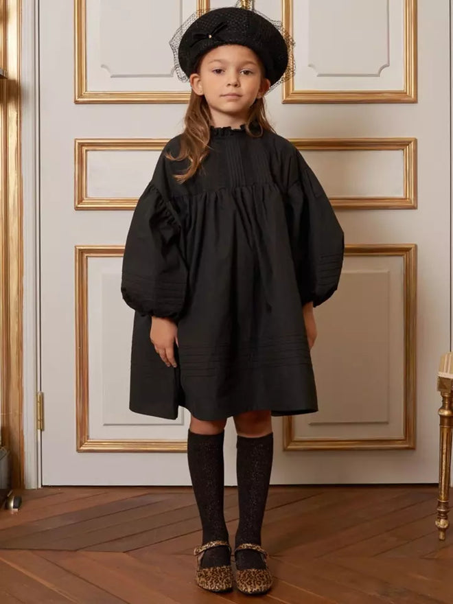 Pintuck Dress - Black