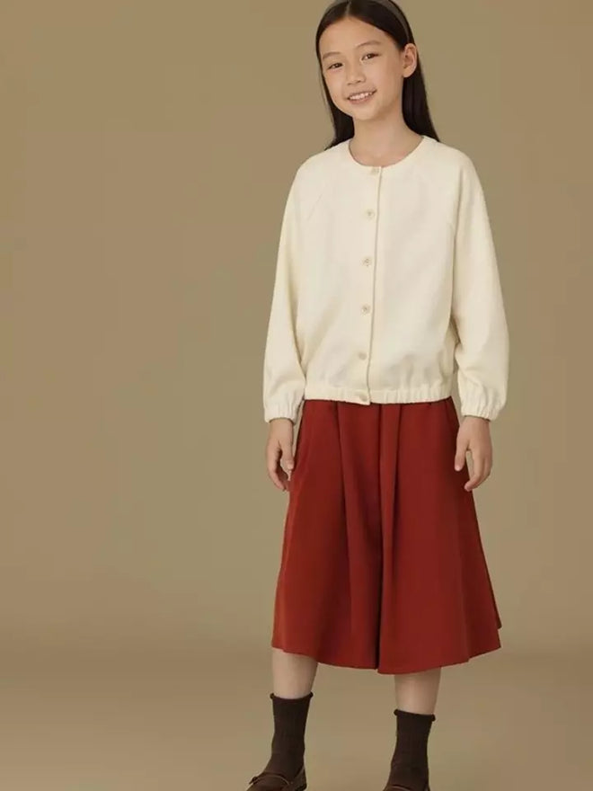 Round Cardigan- Ivory