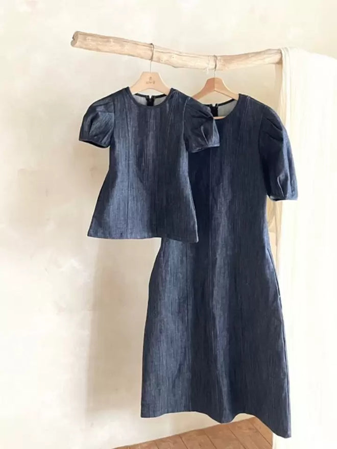 Stitch Denim Maxi - Demim