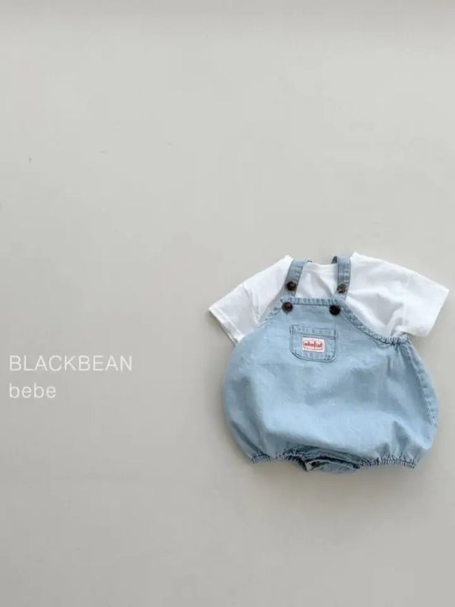 Time Dungarees Set - Denim