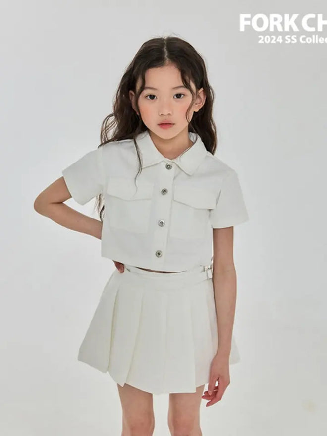 Kate Crop Shirt - Ivory