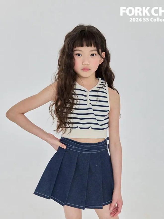 Marine Crop Sleeveles Tee