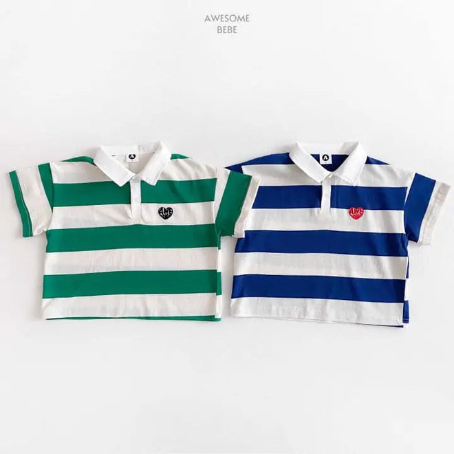 Big ST Collar Short Sleeve Tee - Navy