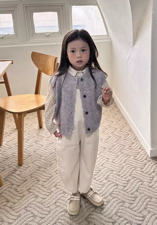 Melange Vest - Light Purple