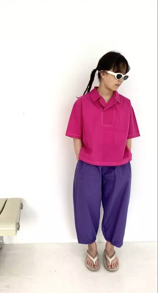 Cobalt Collar Stitch Tee