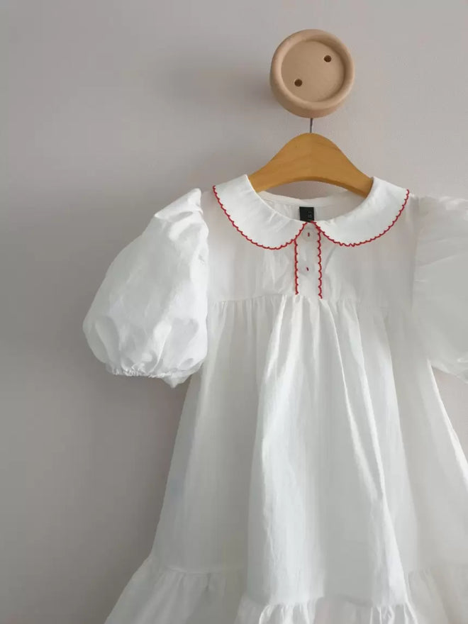 White Pico Dress - Ivory
