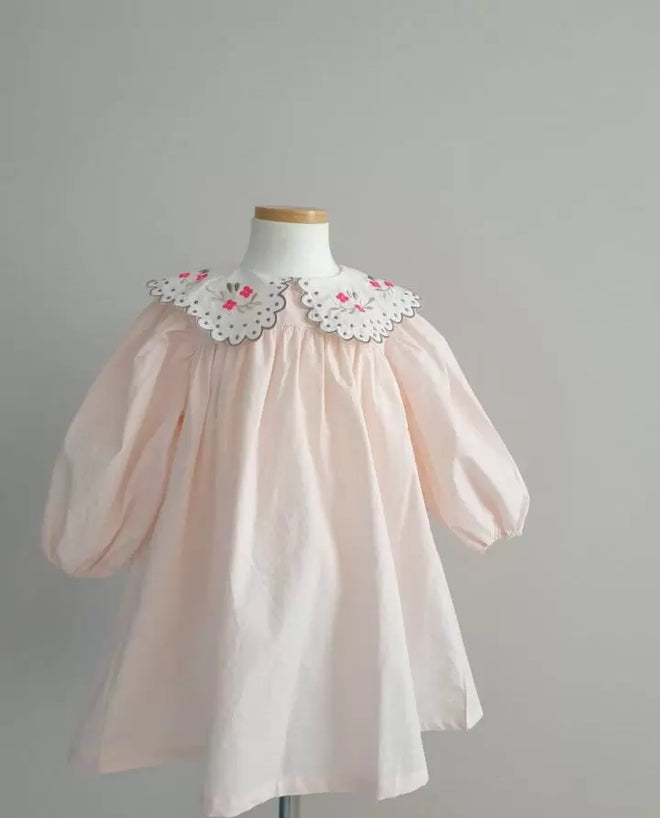 Pretty Collar Dress - Pink