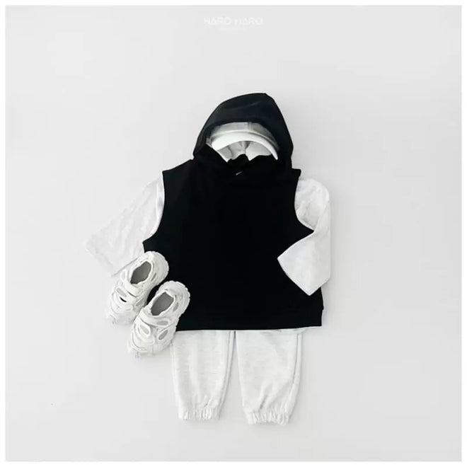 Kangaroo Hoody Vest - Black