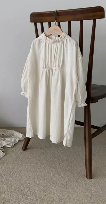 Gathered Dress - Ivory
