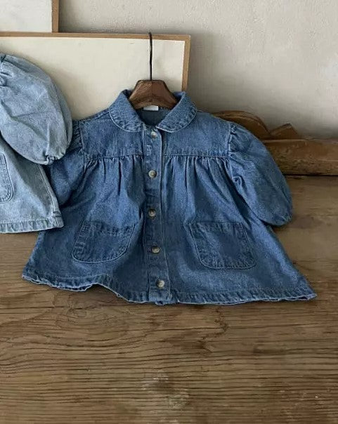 Denim Long-sleeved Dress