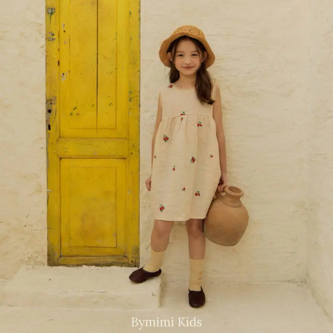 Red Flower Jumper - Beige