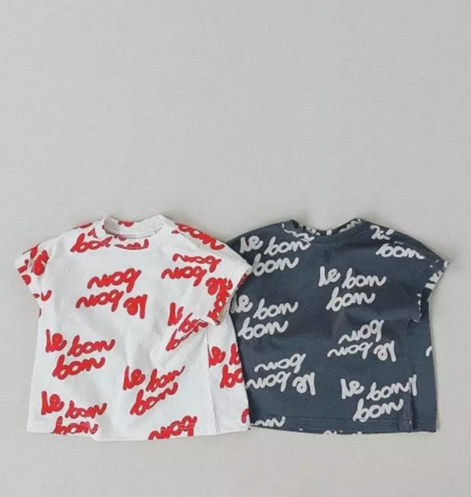 Lettering Tee - Charcoal