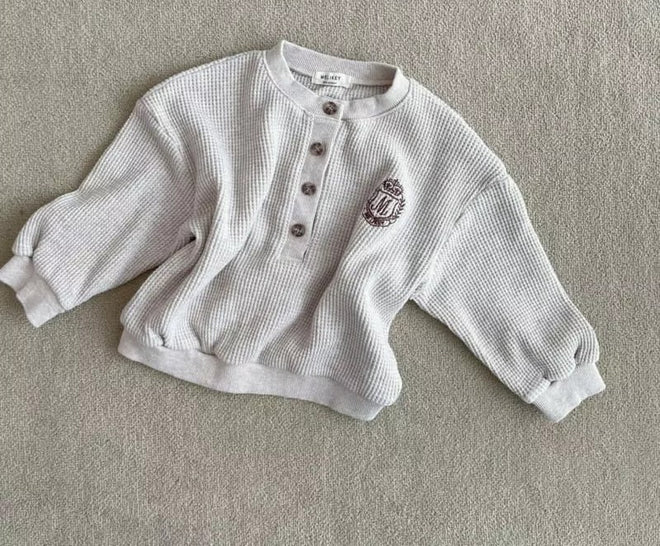 Waffle Knit Logo Sweater