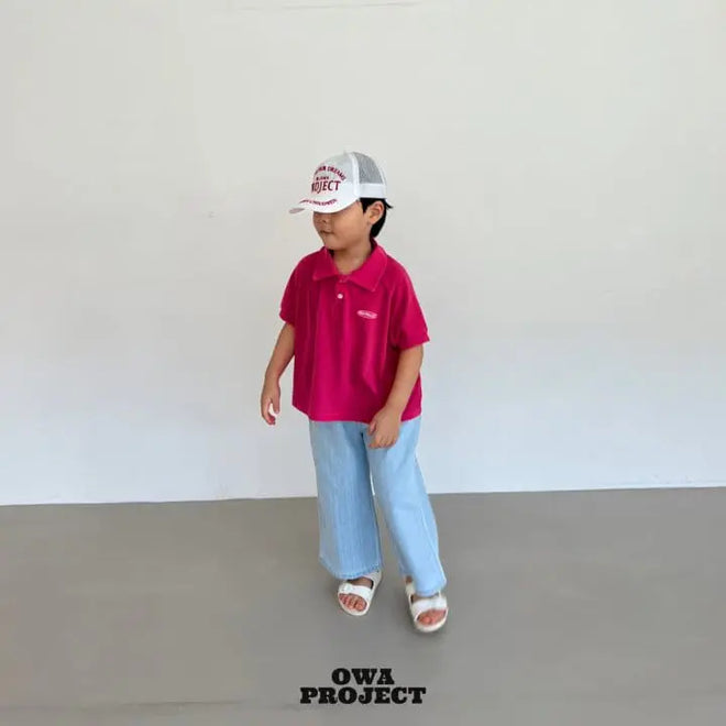 Summer Collar Tee - Pink