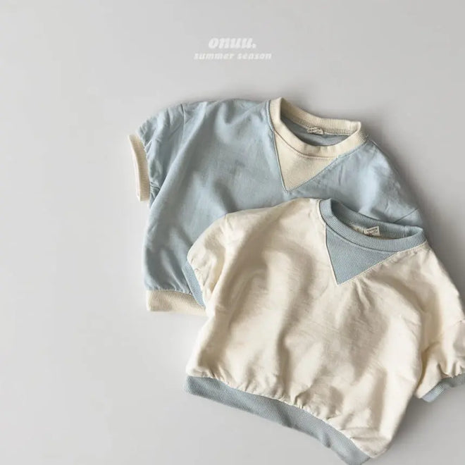 Triangle Short Sleeve Sweatshirt - Cream