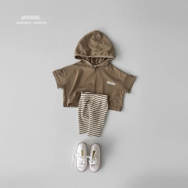 Hoody Short Sleeve Tee - Cream