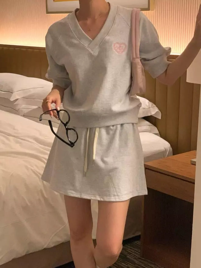 Love Short Sleeves Sweatshirt - Sky