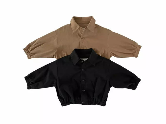 Button Down Jacket - Black