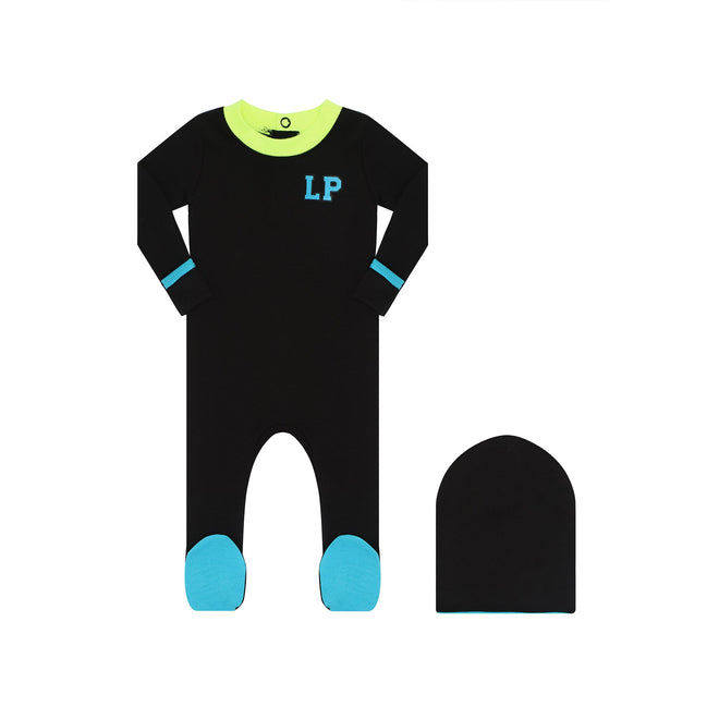 Parni PJ69 Varsity Neon Pajama Stretchy - Black/Neon