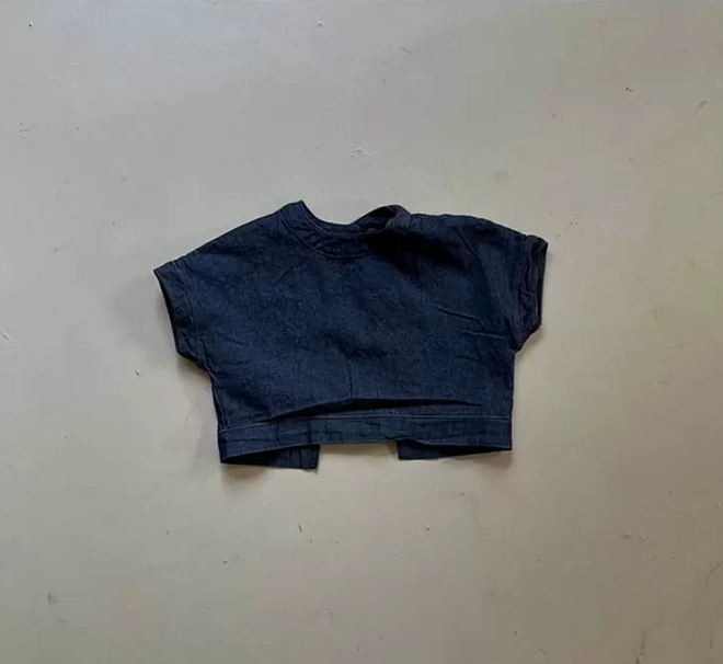 Denim Blouse - Dark-denim