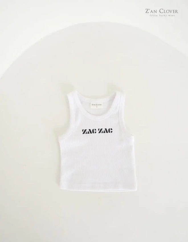 Zac Rib Sleeveless Tee - White