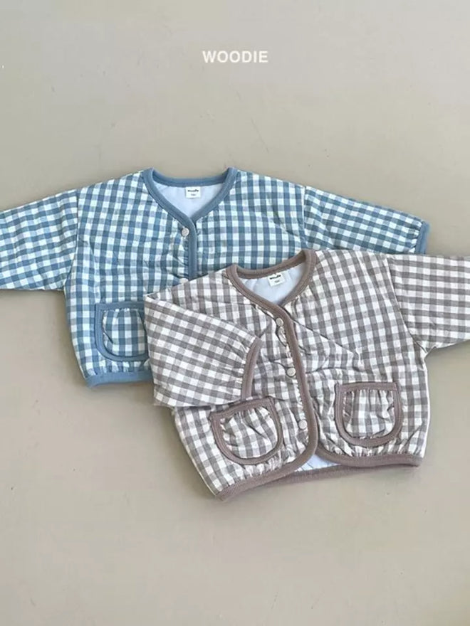 Light Blue Checked Jacket