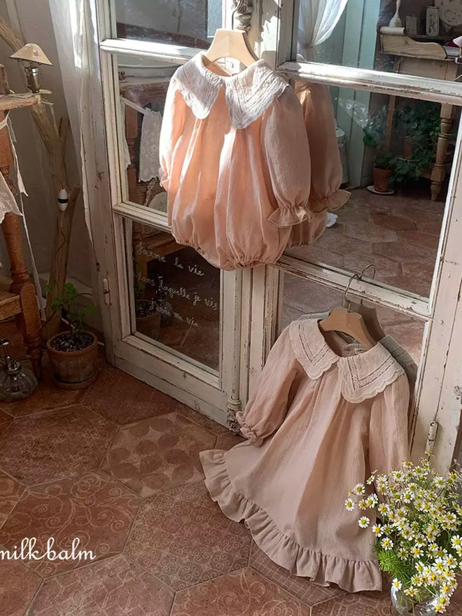 Pink Lace Collar Dress