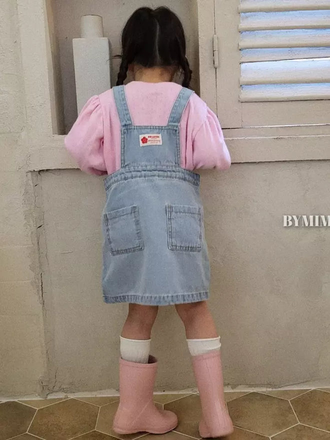 Denim Pinafore Light Blue