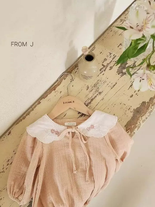 Embrodiery Collar Bodysuit