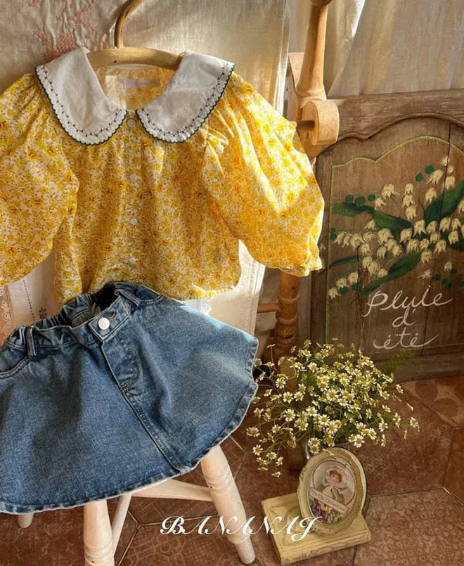 Yellow Floral Blouse