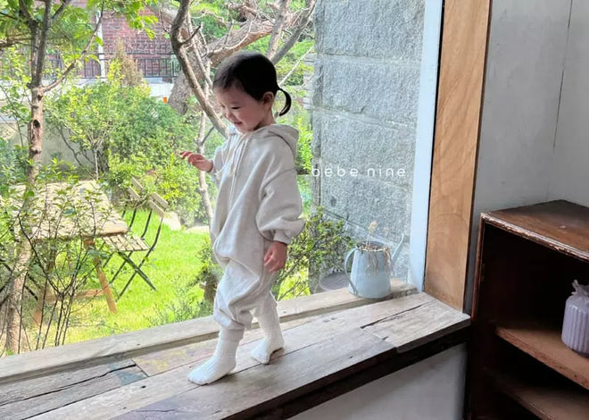 Hooded One Piece Beige