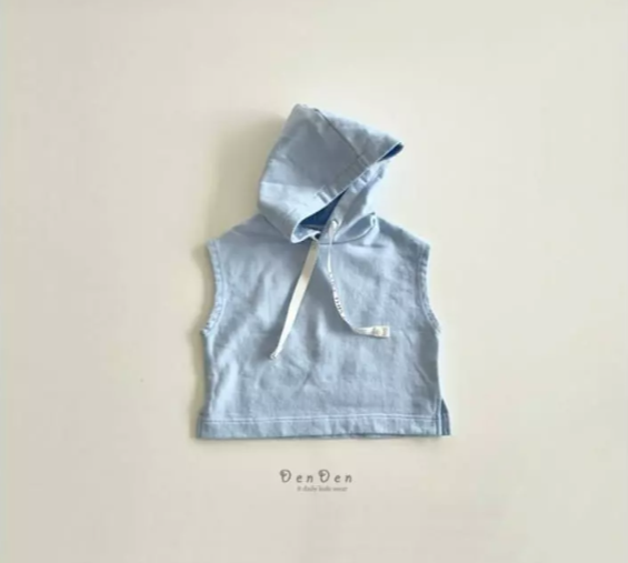 Light Blue Sleeveless Hoody