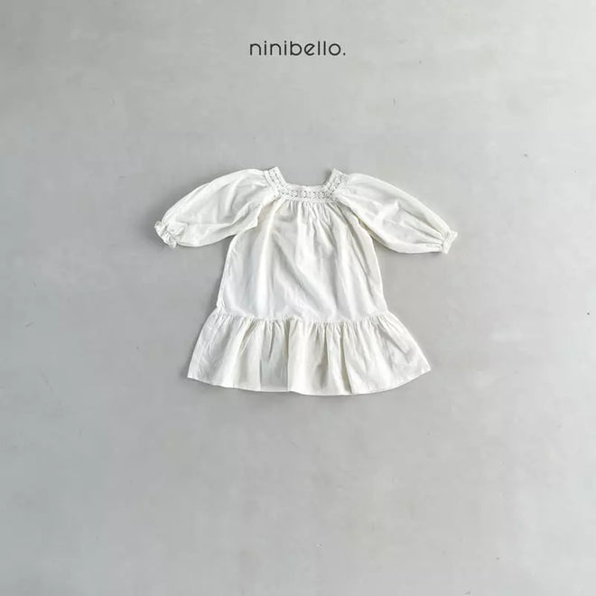 Ivory Square Neck Dress