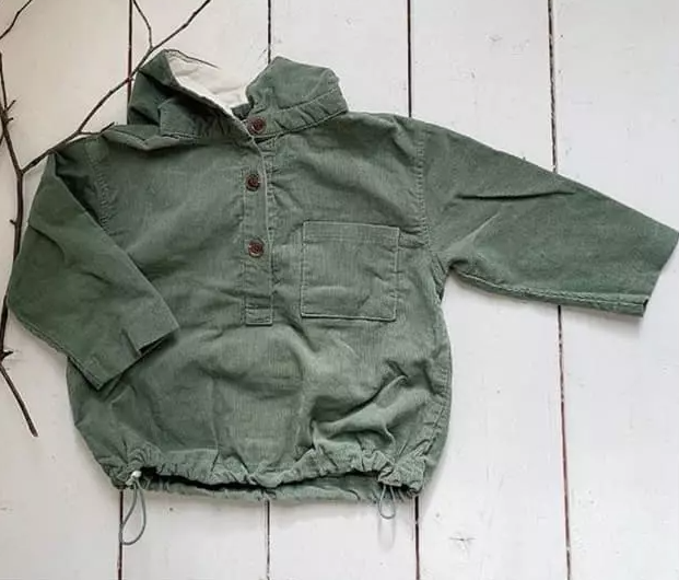 Green Corduroy Hoody