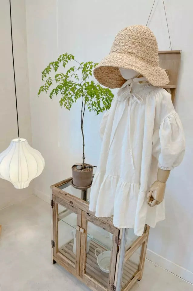 Ivory Tie Neck Dress