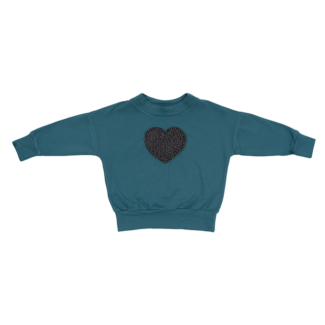Maybe4Baby Blue heart sweat top