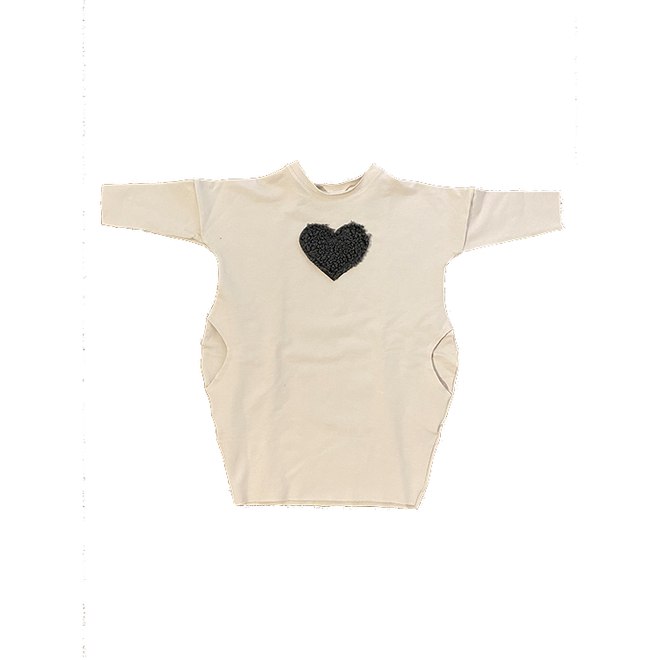 Maybe4Baby Girls Heart Pocket Dress Cream