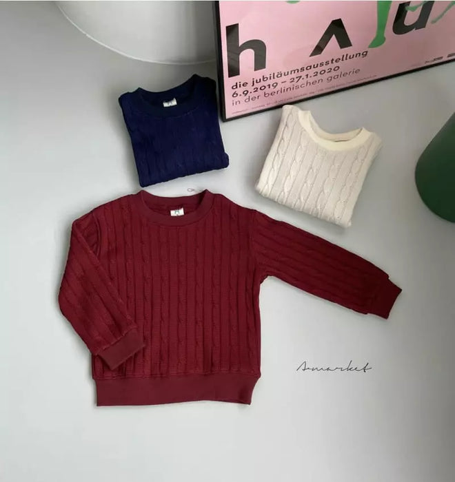 Wine knit sweat