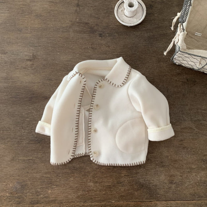 Pin Coat Jumper - Cream