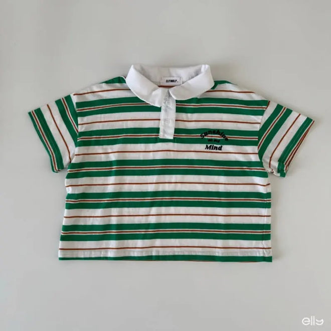 Mind Collar Tee - Green