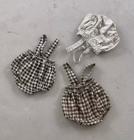 Gray Checked Bodysuit