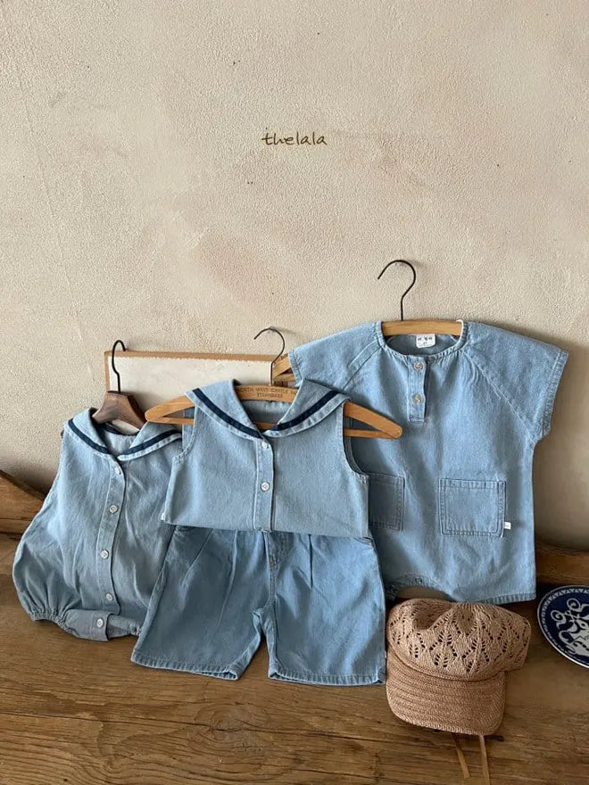Popeye Body Suit - Light Denim