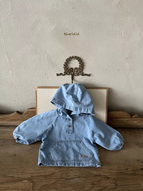 Hoody Denim Tee - Light-denim