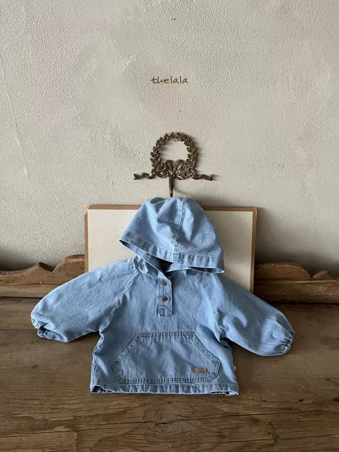 Hoody Denim Tee - Light-denim