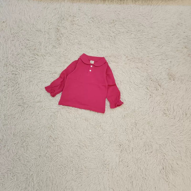 Circle Collar Tee - Hot Pink