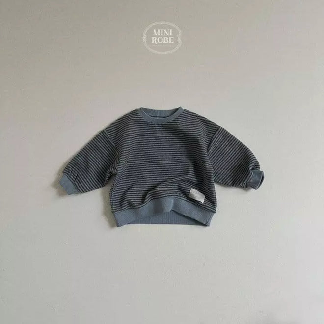 Blue Striped Sweatshirt